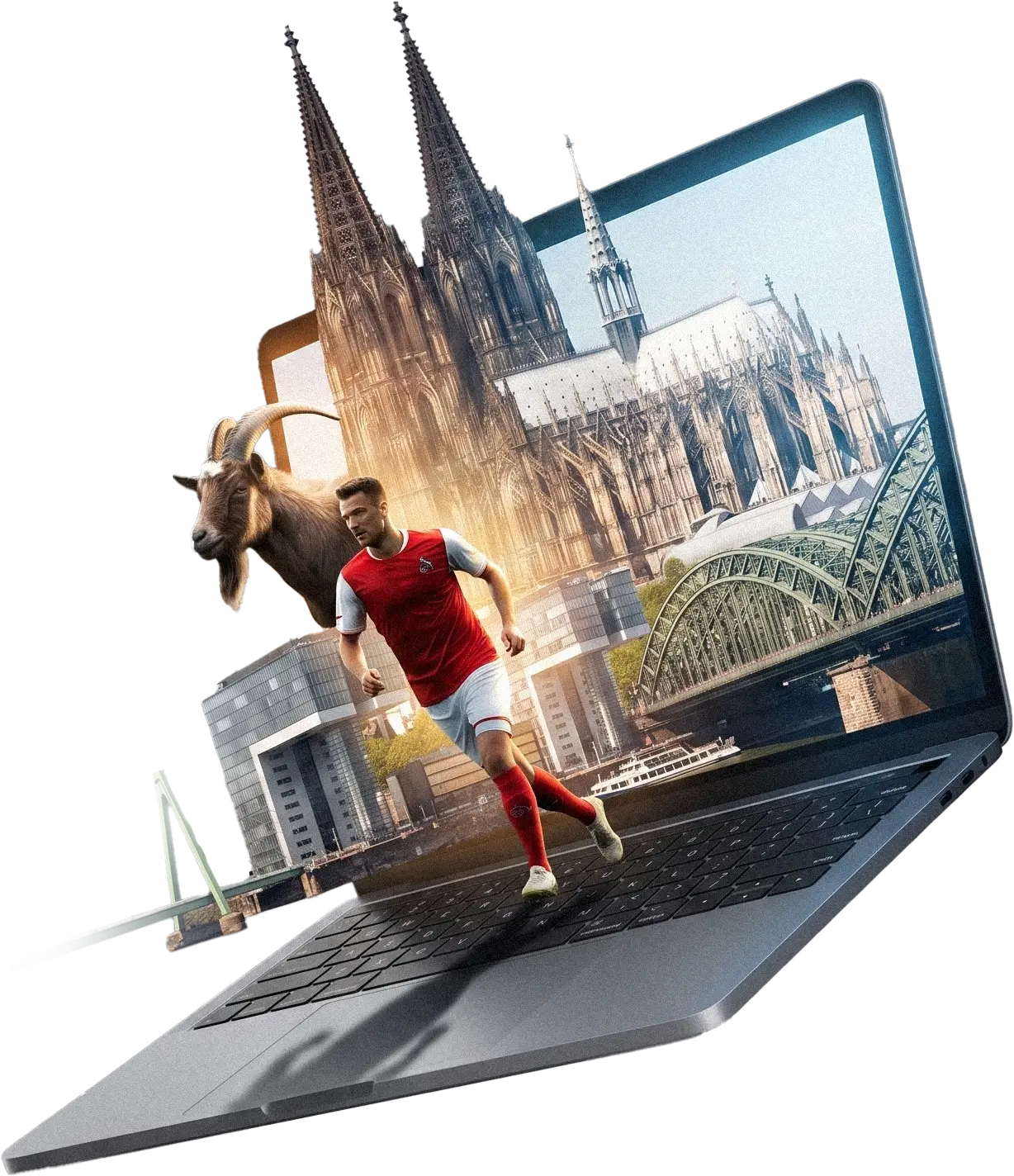 Webdesign-Agentur Maluure in Köln: Kölner Dom und Deutzer Brücke als lokales Motiv der Website-Agentur