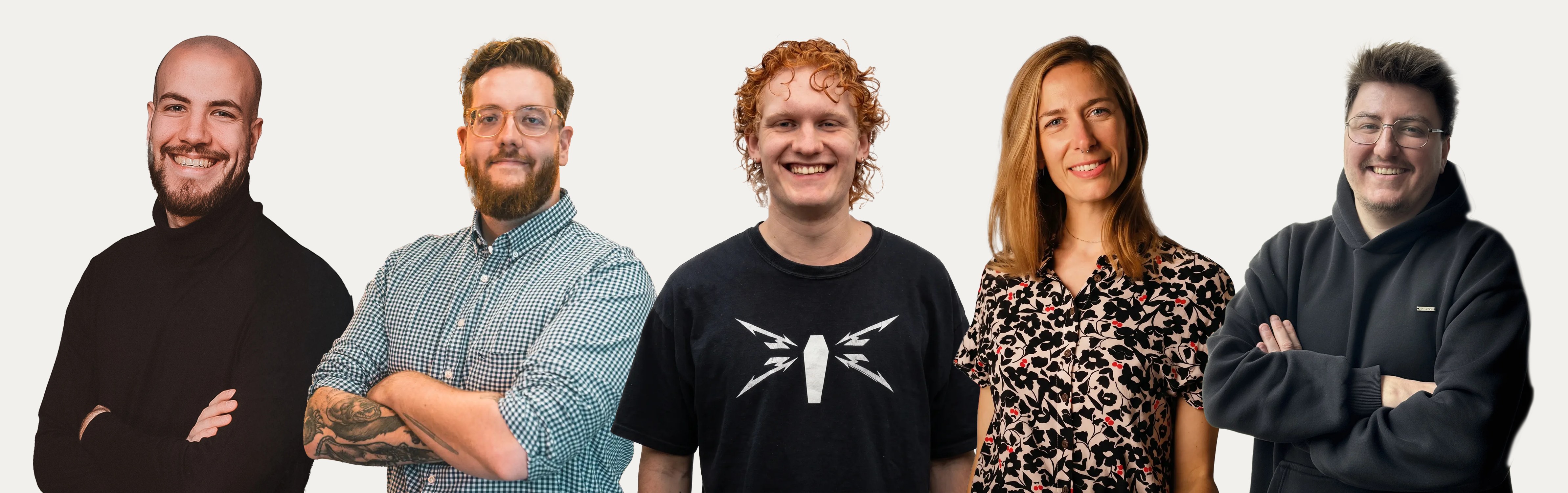 Das Maluure-Team: Willi Kujawski, Josef Kujawski, Theo, Deborah und Marius