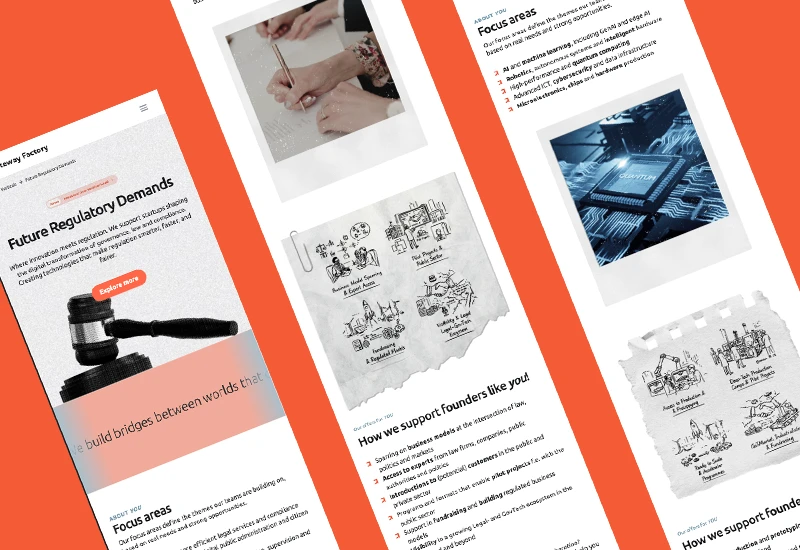 Editoriales Webdesign der Gateway Factory