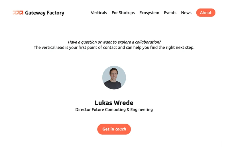 Gateway Factory Testimonial und Call-to-Action