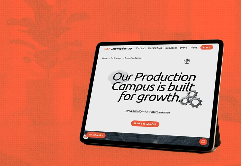 Gateway Factory Positionierung auf Tablet