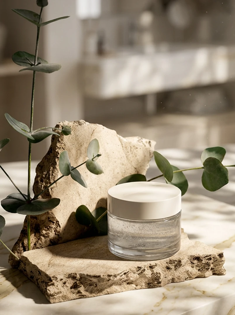 Premium-Skincare-Produkt im Kölner Studio