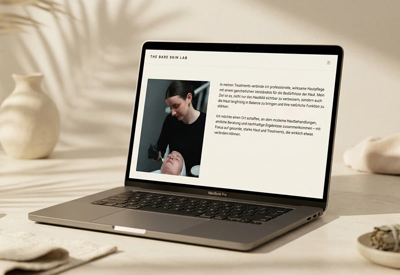 Website-Text und Behandlungsmotiv