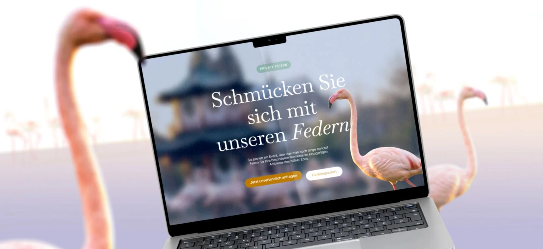 Website der Eventlocation ZOO Event, umgesetzt von der Maluure GmbH